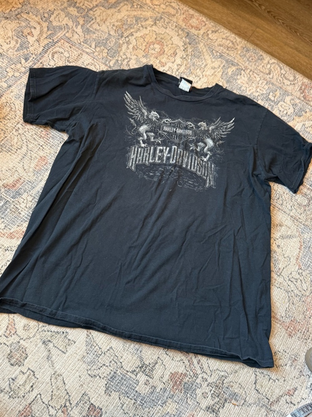 Harley-Davidson Black Tee Huntington ca surf Logo